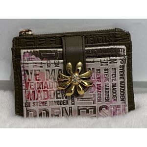 Steve Madden Upcycled Green and Pink Clutch/Wallet